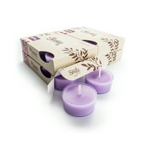 Pure Wisteria Tealight Candles Bulk Pack - 24 Purple Premium Scented Tea Lights - Essential & Natural Oils - Shortie's Candle Company