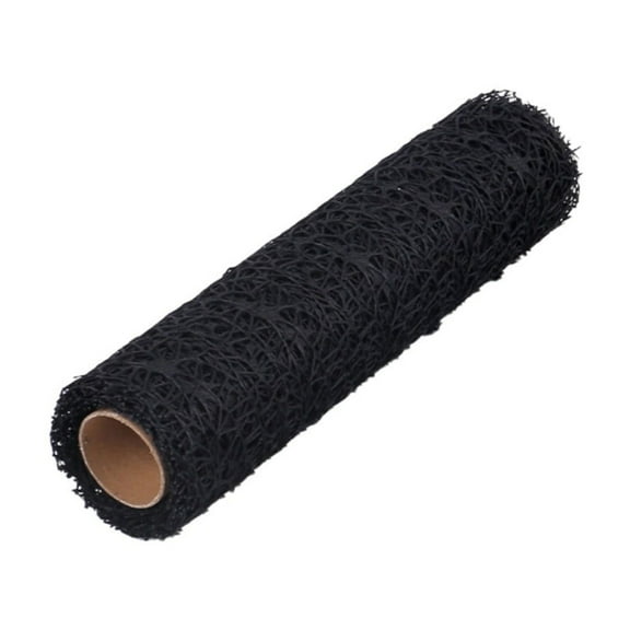 Nanoei Net Mesh Floral Bouquet Wrapping Paper for Fresh Flower Packaging, Wedding, Birthday, Bridal Shower, Diy Craft Supplies Black