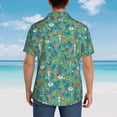 thumbnail image 6 of Haiem Mushrooms and Flowers Printed Hawaiian Shirt for Men - Men’s Casual Beach Summer Shirts - Stretch Fabric with Modern Fit-Large, 6 of 9