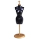 thumbnail image 5 of Maniquí de exhibición de ropa, mueble con soporte, modelo con soporte y Base redonda, juguete para juego de imitación para casa de muñecas, piezas de negro, 5 of 8