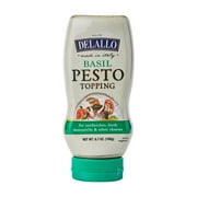 DeLallo Chopped Basil Pesto Topping For Sandwiches & Salads, Ready to Use, 6.7 oz Squeeze Bottle