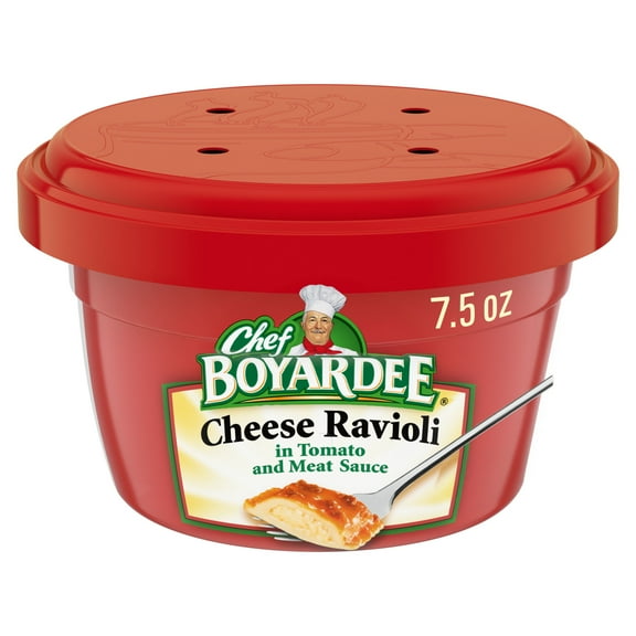 Chef Boyardee Cheese Ravioli in Tomato and Meat Sauce, Microwavable Meal, 7.5 oz. Bowl