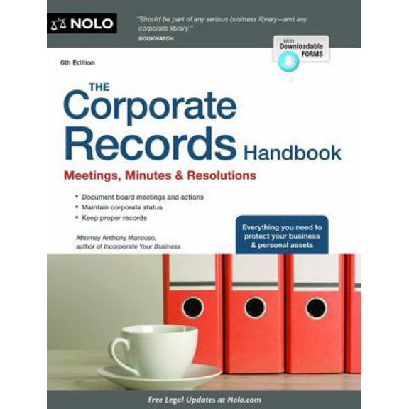 Pre-Owned The Corporate Records Handbook: Meetings, Minutes & Resolutions (Paperback) 1413318827 9781413318821