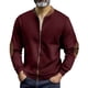 thumbnail image 2 of pstuiky Camisas casuales de manga larga para hombre, Camisa de hombre de color liso con cuello alto y manga larga con cremallera informal top de hombre m, 2 of 4