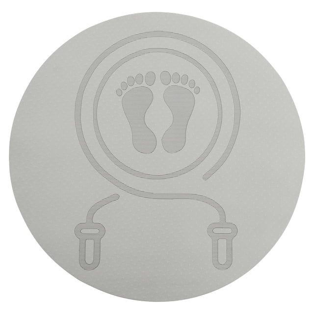 Mobutofu Kids Jump Rope Mat for Home Use Grey TPE NonSlip Workout Cushion with Shock Absorption 66.0 x 32.0 x 0.2 cm