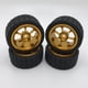 thumbnail image 2 of Juego de llantas y neumáticos para WLTOYS 144001 1/14 A959 A969 RC Car Accs Upgrade Spare dorado, 2 of 9