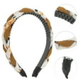 thumbnail image 3 of Unique Bargains 1 Pc Toothed Woven Headbands for Women Camel, 3 of 6