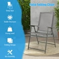 thumbnail image 5 of Gymax 4PCS Patio Portable Metal Folding Chairs Dining Chair Set Poolside Garden, 5 of 10