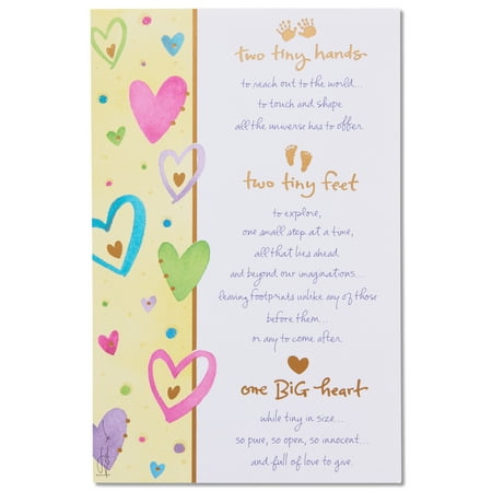 new baby congratulations card with foil