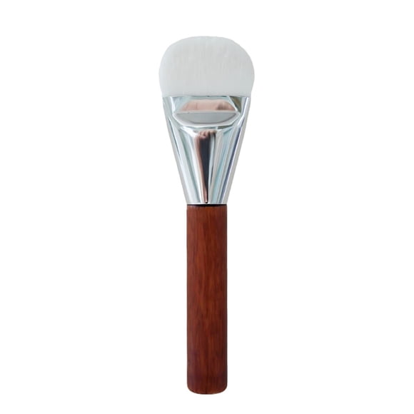 Pincel de maquillaje para base, grande y de punta plana, para difuminar polvos y líquidos, acabado suave, 17 cm