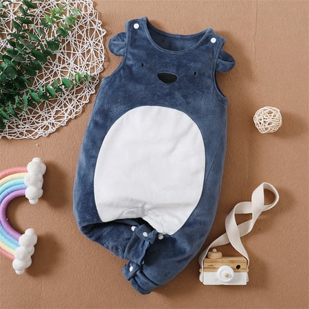 

Quealent Baby Bodysuit Long Sleeve Bodysuit Baby Boy Toddler Baby Girl Boy Outfit Pumpkin Sweatshirt Oversized Onesie Bubble Romper Sweater Clothes Dark Blue 12-18 Months