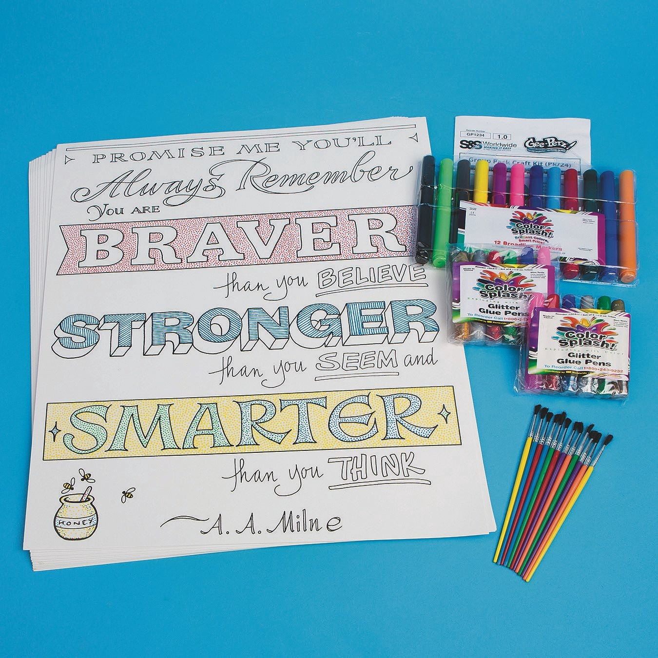 Paint-a-Dot™ Braver...Stronger Poster Craft Kit (Pack of 12)
