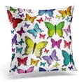 thumbnail image 1 of EREHome Housse de Coussin Abstraite Colorée avec Papillons 18x18 Pouces, 1 of 1