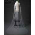 thumbnail image 3 of 1 Tier Pearl Wedding Bridal Veil With Metal Comb F55, 3 of 7