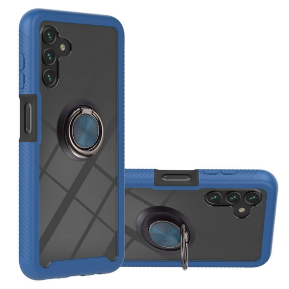 SaniMore Case for Samsung Galaxy A14 5G 6.6" 2023 Release, Rugged PC Backplane Shockproof TPU Bumper 360° Rotatng Ring/Kickstand Anti-drop Heavy Duty Protective Case For Samsung Galaxy A14 5G,Darkblue