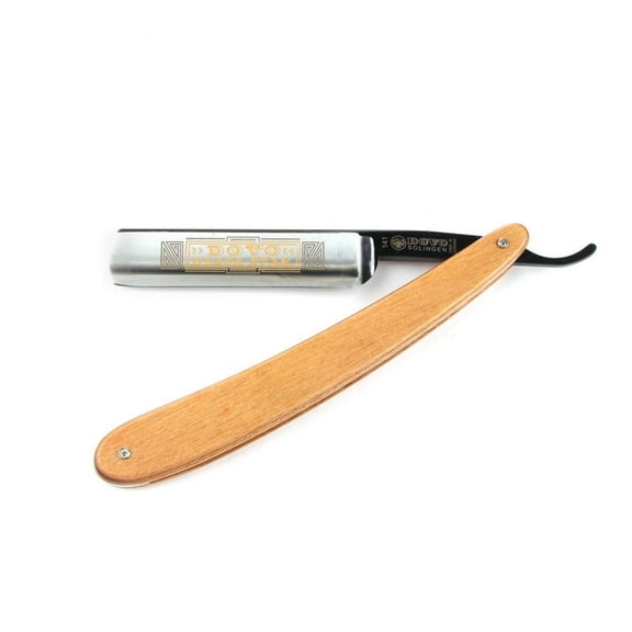DOVO Black Star Straight Razor Brown Pakkawood Handle 5/8''