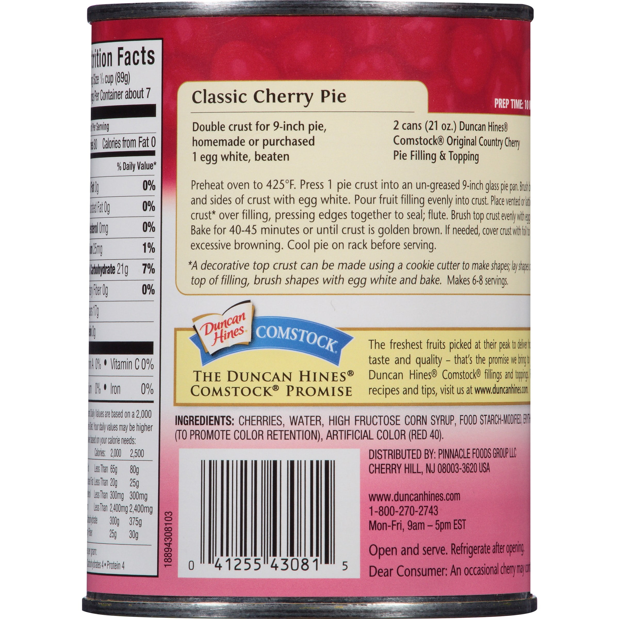 Duncan Hines Comstock Cherry Pie Filling Recipe