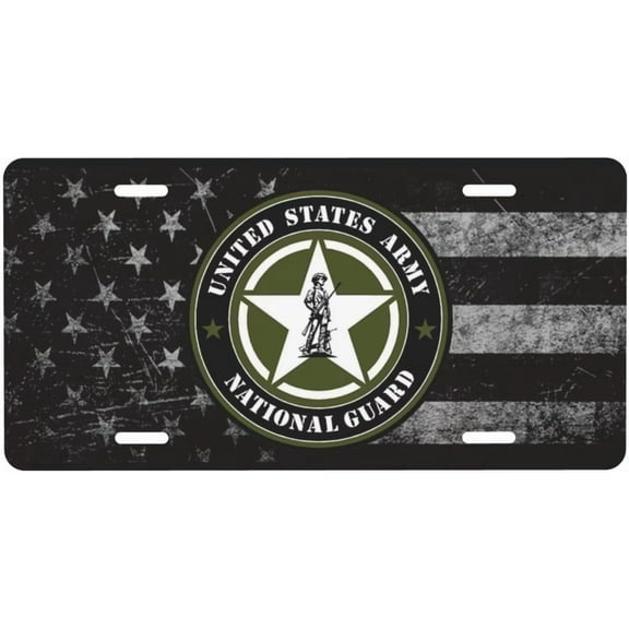 United States Army National Guard License Plate Personalise Metal Car Plates Front License Plate Funny Decorative 6x12in