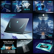 Thunderobot Storm 17 Gaming Laptop, 17.3 QHD 165Hz, Core i7-13620H, GeForce RTX 5060, 32GB RAM, 1TB SSD, RGB Keyboard, Win 11 Home