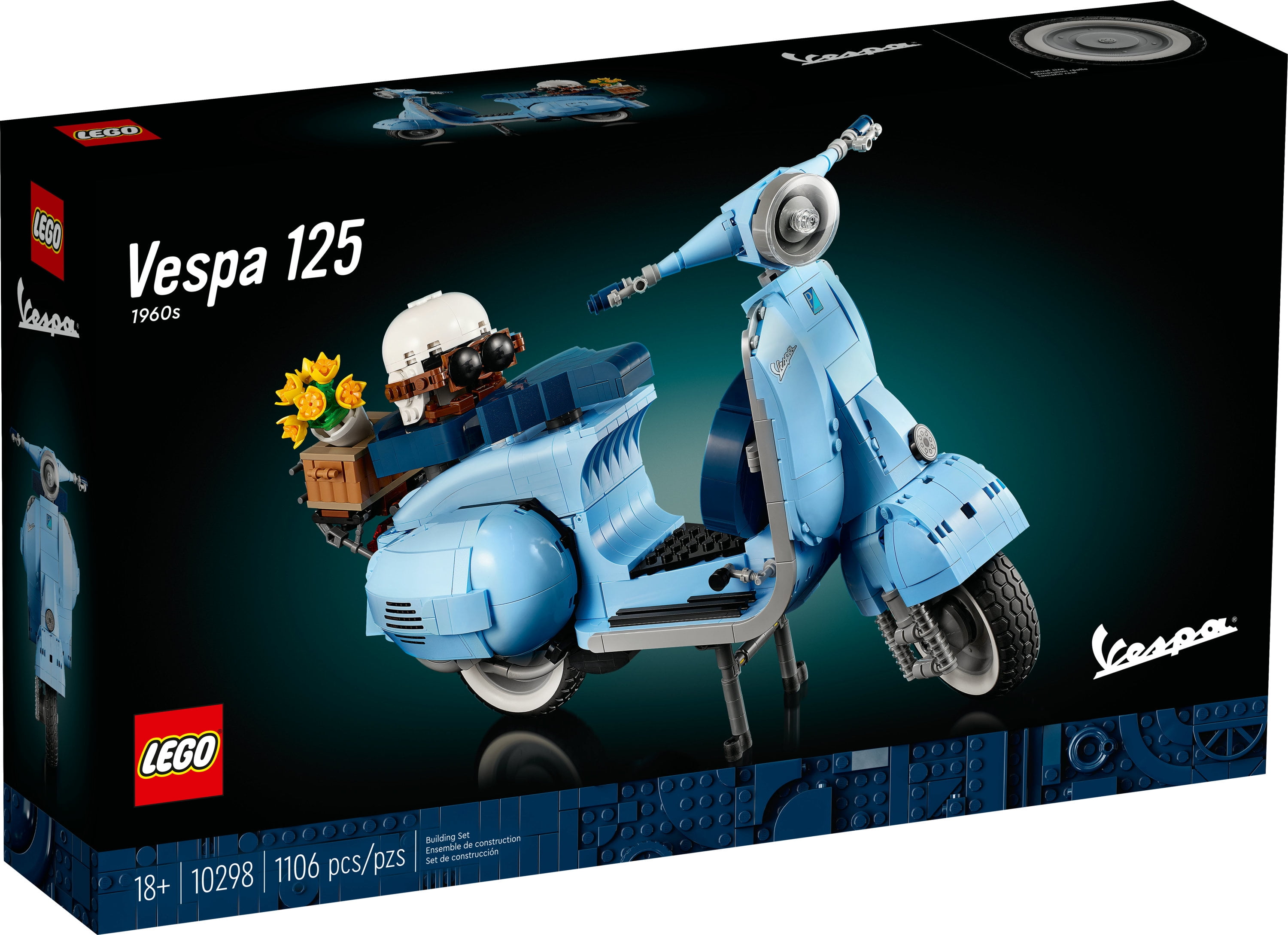 Véhicule miniature Vespa 125 Lego bleu - Accessoire & Stand sur La