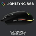 Logitech G203 Wired Gaming Mouse, 8,000 DPI, Rainbow Optical Effect