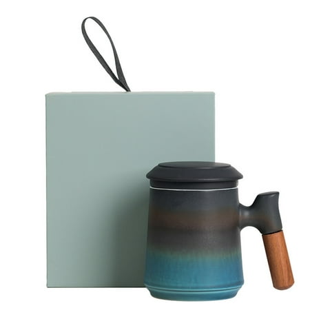 

1 Set Ceramic Tea Mug Practical Teacup Office Tea Cup with Filter and Lid