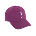 thumbnail image 3 of Daxton Low Profile Adjustable Baseball Dad Hat Cap Old English Font Alphabet A to Z, Hot Pink Hat White I, 3 of 4