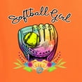 thumbnail image 3 of Wild Bobby, Colorful Softball Girl, Sports, Men Graphic Tee, Orange, X-Large, 3 of 5