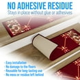 thumbnail image 3 of Slip-Resistant, Non-Adhesive, Durable, Stain-Resistant, Washable 8.5x26 in. Stair Treads to Enhance Safety, Protect Stairs, and Reduce Noise. Red French Fleur De Lis Design, Set of 13, 3 of 7