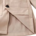 thumbnail image 7 of GiLiling Kids Toddler Boys and Girls Single Breasted Pea Coat Wool Blend Trench Coat Long Sleeve Mid Length Hooded Overcoat ﻿ (Khaki, 3-4 Years), 7 of 7