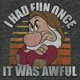 thumbnail image 2 of Men's Disney Snow White Grumpy I Had Fun Once It Was Awful Hoodie Color: Charcoal Heather Size: L, 2 of 4