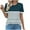 Navy, variant on Women's Tops Summer Crew Neck Striped Pleated Short Sleeve Tunic Shirts Casual Loose Soft Comfortable Blouses (XL, Green)
