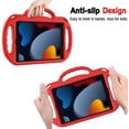 thumbnail image 4 of AVAWO Kids Case for iPad 10.2 9th & 8th & 7th Generation, iPad 10.2 2021/2020/2019 Case - with Shoulder Strap - Light Weight Shock Proof Handle Stand Kids Friendly Case for All iPad 10.2 inch, Red, 4 of 10