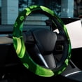 thumbnail image 6 of Saint Patrick's Day Car Wheel Cover, Steering Wheel Cover 14.5 Inch, Printing, PVC Leather, Auto Accessories, 6 of 6