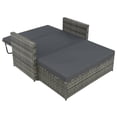 thumbnail image 5 of Charmma 2 Piece Patio Lounge Set with Cushions Poly Rattan Gray, 5 of 9