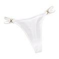 thumbnail image 2 of Sunvit-Panties Juniors Thong Underwear, Comfortable Soft Stretch Nylon Spandex, Seamless No Show, White, Size S, 2 of 9