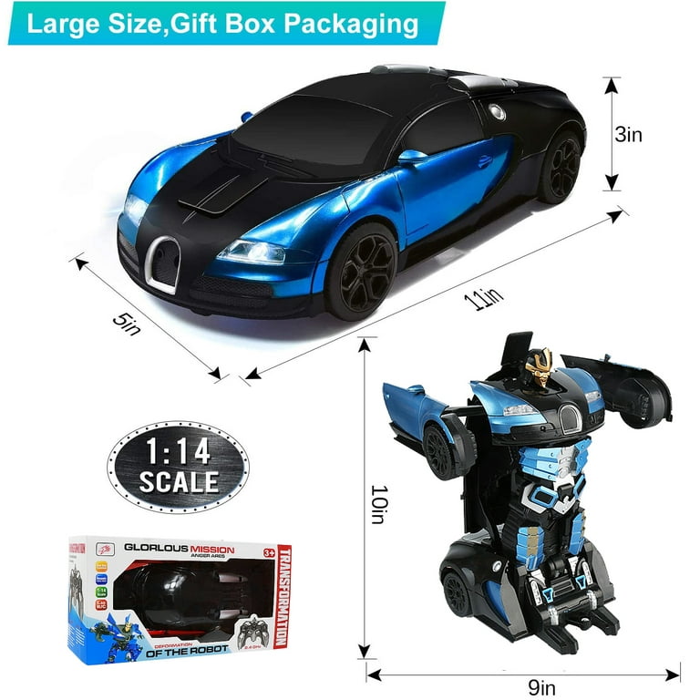 Remote control bugatti transformer car toy deals