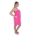 thumbnail image 5 of Womens Spa Wrap, Terry Cotton Bath Wraps Towels, Pink, S/M Size, 5 of 7