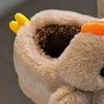 thumbnail image 6 of NIEWTR Cute Plush Chick Duck Slippers Toddler Boys Girls Warm Slippers Boots Kids Fuzzy Winter Indoor Bedroom Household Home Shoes, 6 of 7