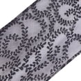 thumbnail image 3 of Efavormart 12"x108" Black Leaf Vine Embroidered Sequin Mesh Like Table Runner, 3 of 11