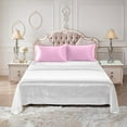 thumbnail image 5 of Holloyiver Satin Pillowcase for Hair and Skin, Queen Size Pillow Covers Luxury & Ultra Soft Pillow Cases Set of 2, Cooling Pillowcovers with Envelope Closure, Anti Wrinkle, 20 x 30 Inch, Pink, 5 of 8