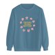 thumbnail image 4 of Gibobby Sudadera mujer Sudadera de manga larga con estampado gráfico de letras y cuello redondo para mujer(Azul,XL), 4 of 5
