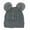 Gray, variant on Women Double Pom Pom Beanies Hat, Winter Hats for Women Cold Weather Warm Knit.