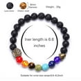 thumbnail image 2 of Chakra Bracelet 7 Chakra 8mm Natural Stone Healing Bracelet Stress Relief Yoga Beads Anxiety Bracelet Aromatherapy Essential Oil Diffuser Bracelet Bangle, 2 of 7
