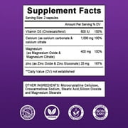 Orgmax Calcium Magnesium Zinc Capsules with Vitamin D3 Supplement - 120 Capsules