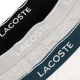 thumbnail image 4 of Lacoste Men's Pack of 3 Boxer Briefs Underwear Black/White-Silver Chine 6H3420-51 NUA, 4 of 4