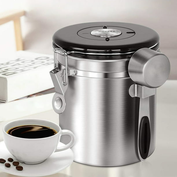 Airtight Coffee Canister Stainless Steel Coffee Storage Container with