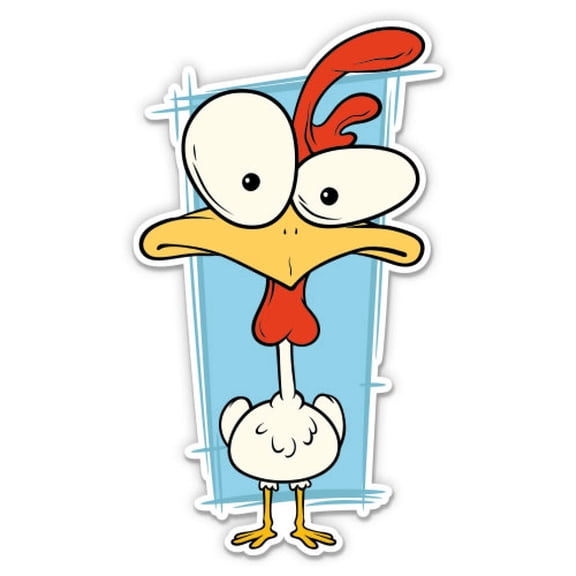 Funny Rooster - 3" Vinyl Sticker - For Car Laptop Water Bottle Phone - Waterproof Decal