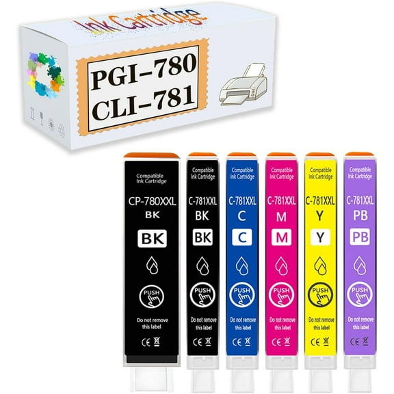 Compatible PGI-780 CLI-781 25ML Ink Cartridges Replacement for Canon TR8570 TS9170 TS8170 TS707 TS8270 Printers