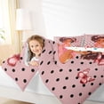 thumbnail image 3 of Castle Fairy Lovely Black Girl Butterfly Twin Comforter Sets 2pcs,Polka Dot Bow Design Bedding Set,Pink,1 Comforter and 1 Pillowcase, 3 of 6